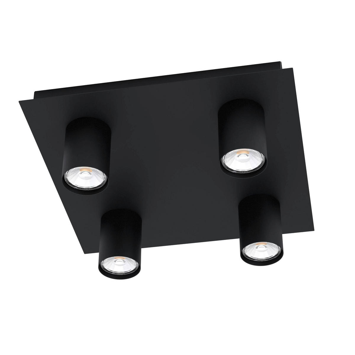 LED-STRAHLER - Schwarz, Design, Metall (32/32/10cm) - Eglo