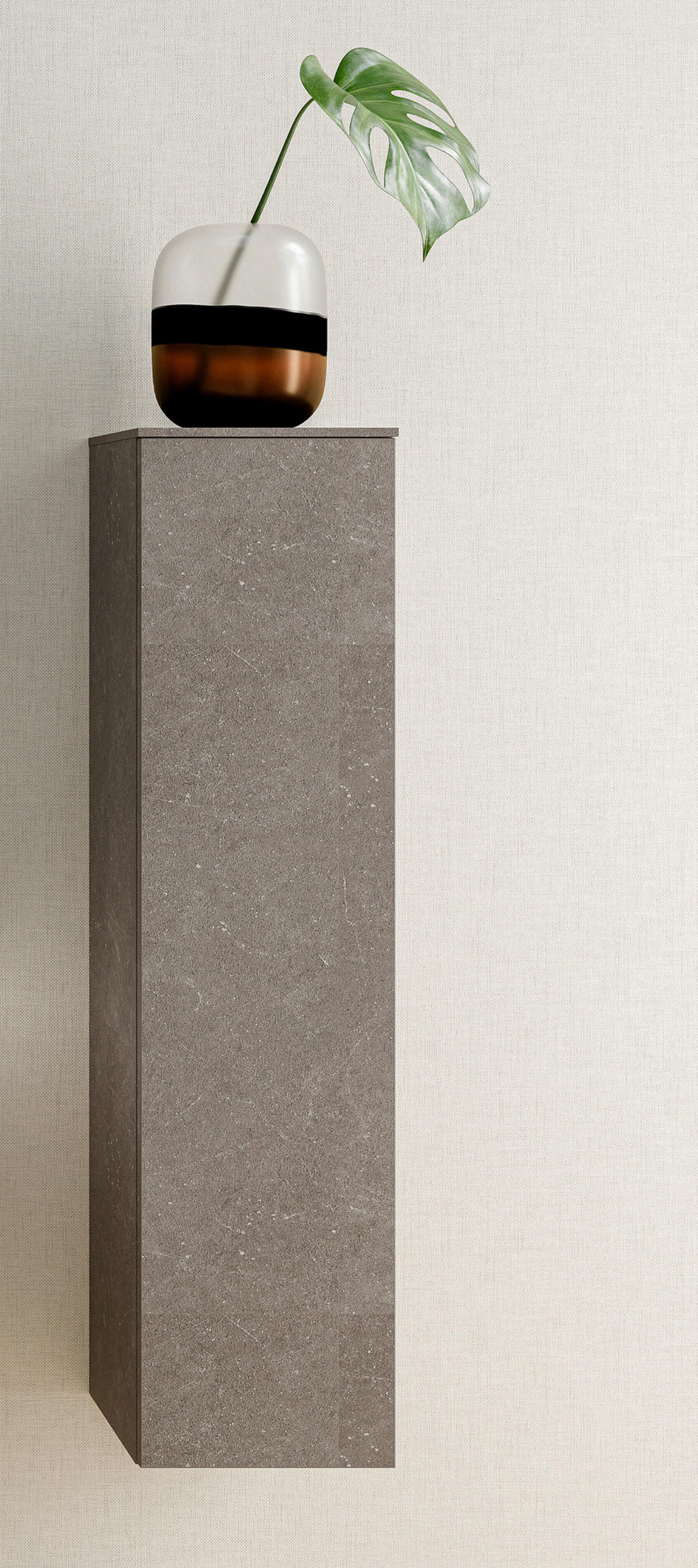 MIDISZEKRÉNY 30/137/33 cm  - sötétszürke, Konventionell, faalapú anyag/üveg (30/137/33cm) - Dieter Knoll