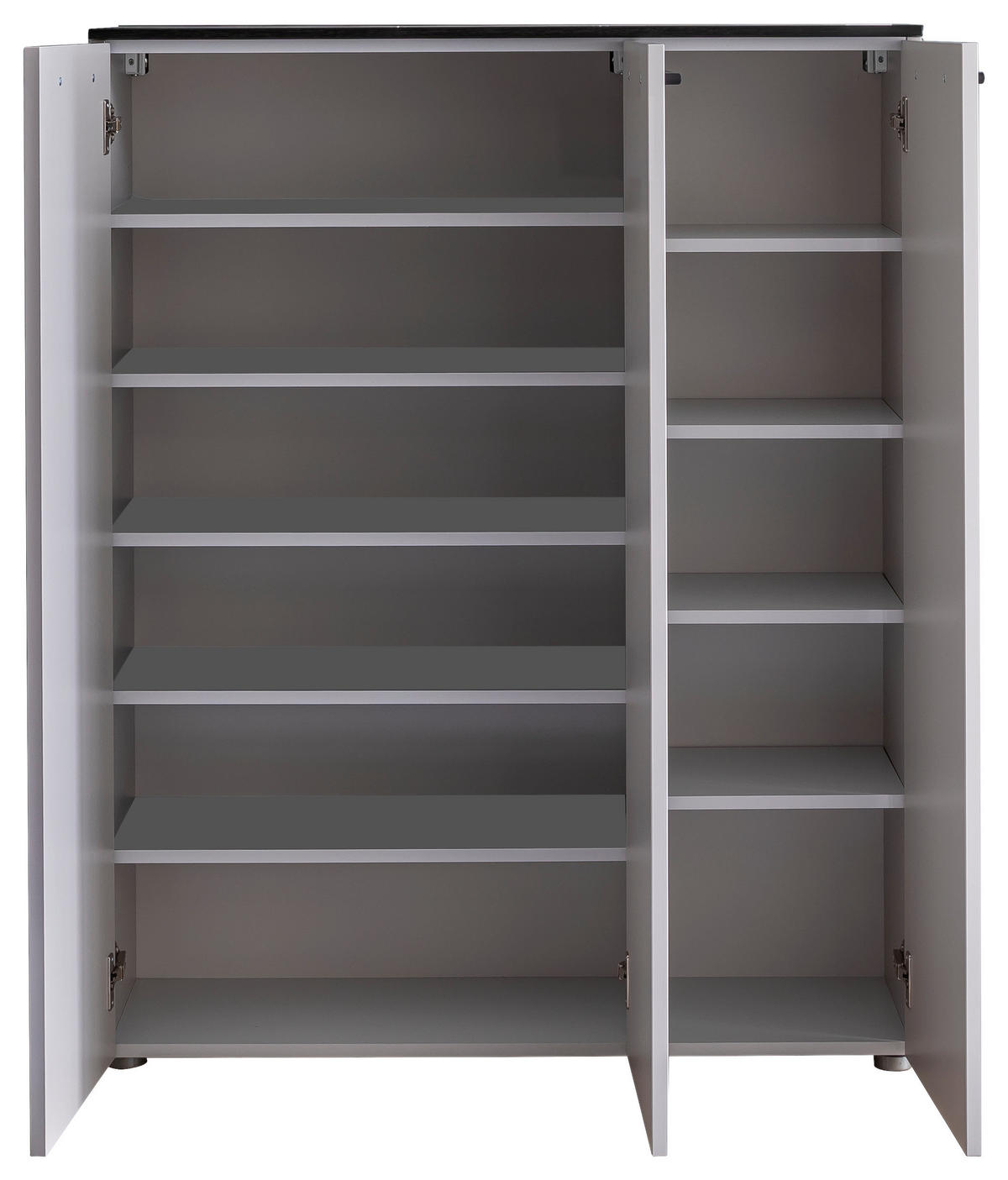 SCHUHSCHRANK  in 102/126/29 cm  - Eichefarben/Silberfarben, Design, Holz/Holzwerkstoff (102/126/29cm) - Moderano