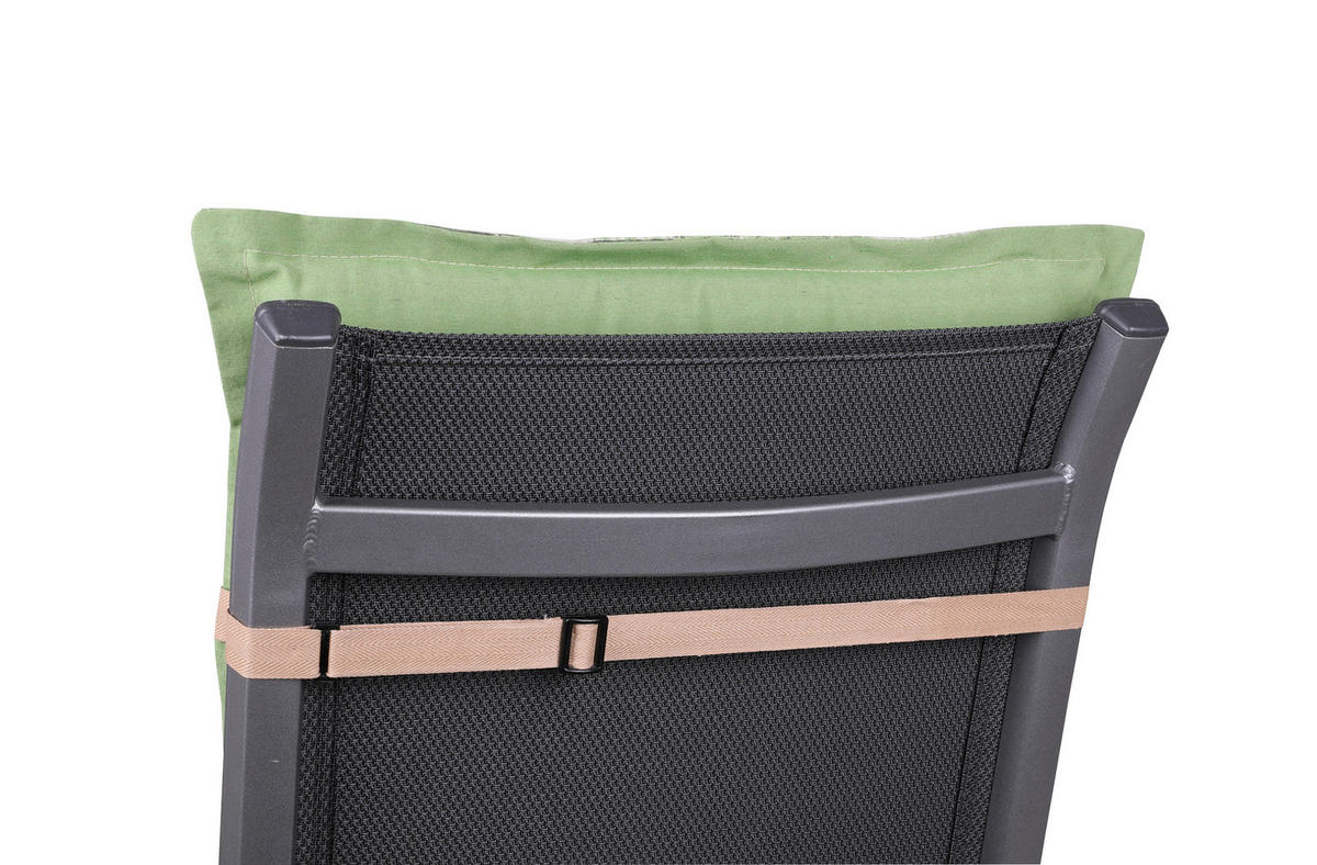 SESSELAUFLAGENSET Floral  - Dunkelgrün/Hellgrün, Basics, Textil (50/7/100cm)