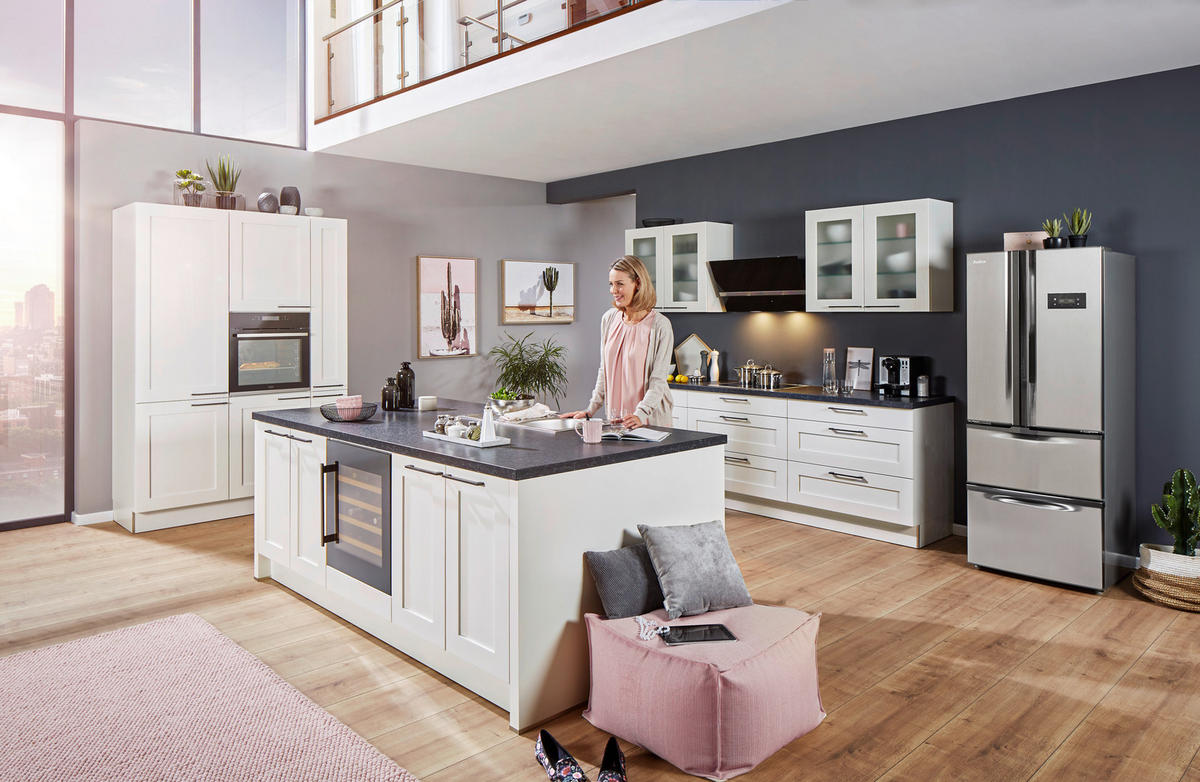 KUHINJA PO MERI - bela, Design, leseni material - Moderano