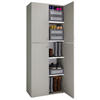 SCHUHSCHRANK Grau  - Silberfarben/Schwarz, KONVENTIONELL, Holzwerkstoff/Kunststoff (70/182/37cm) - MID.YOU