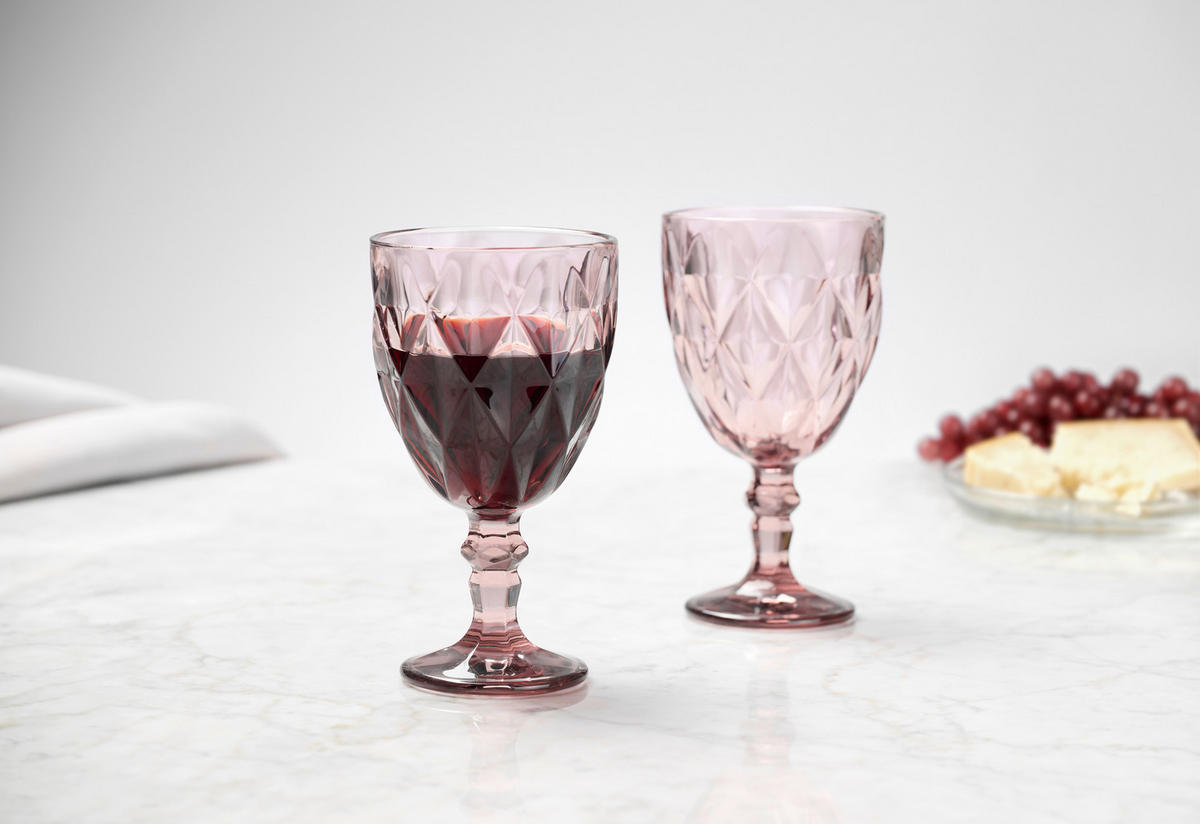 WEINGLAS 320 ml  - Rosa, Basics, Glas (9/16,5cm) - Novel