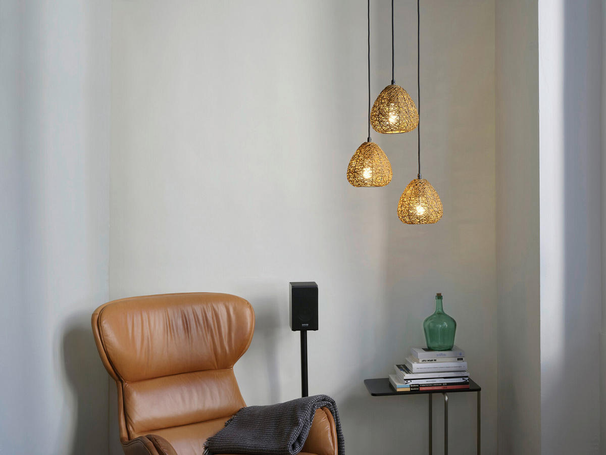 HÄNGELEUCHTE 36.7/150 cm  - Beige, Basics, Papier/Metall (36.7/150cm) - Osram
