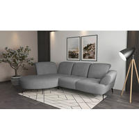 ECKSOFA in Mikrofaser Grau  - Schwarz/Grau, Modern, Textil/Metall (208/313cm) - Sit & More
