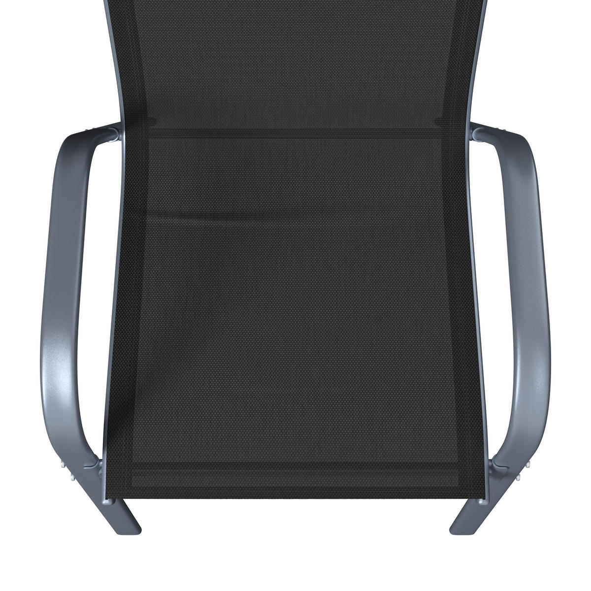 GARTENSESSEL-SET Eisen Anthrazit, Schwarz  - Anthrazit/Schwarz, MODERN, Textil/Metall (54/94/73cm) - Ambia Garden