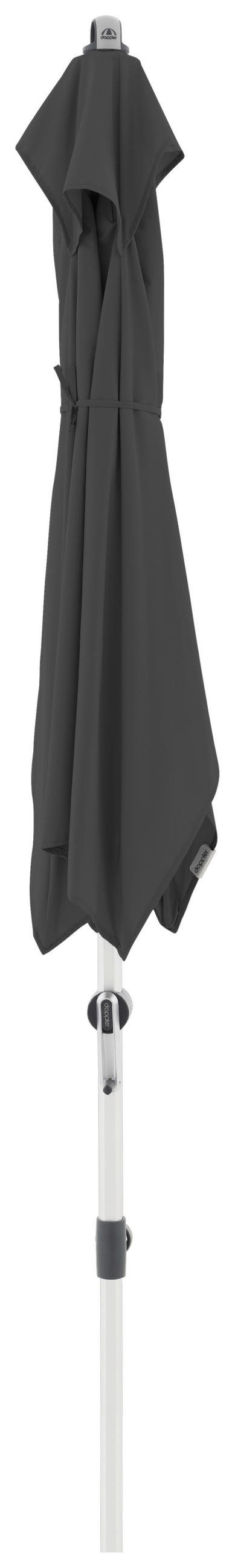 SONNENSCHIRM 220x140 cm Schwarz  - Silberfarben/Schwarz, Design, Textil/Metall (220/140cm) - Doppler