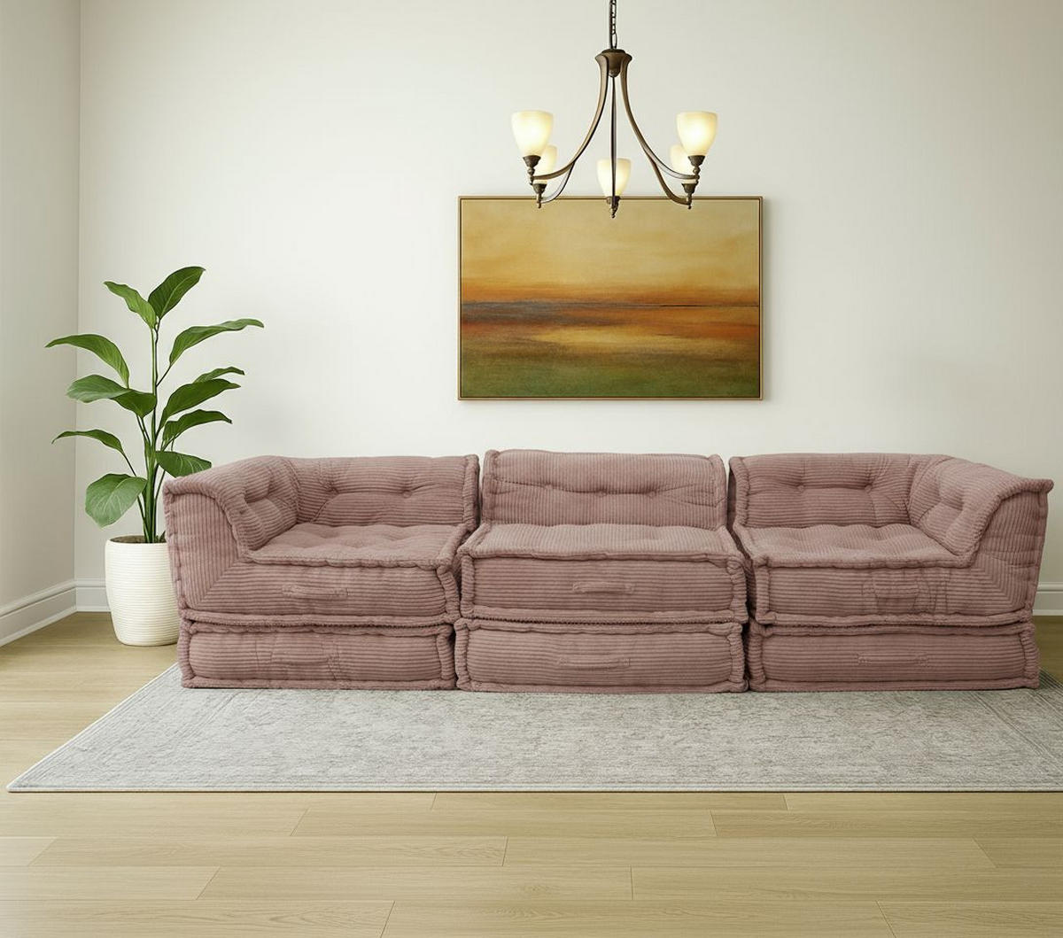 SOFAELEMENT FLEXI in Cord Altrosa  - Altrosa, Design, Textil (80/43/80cm) - P & B