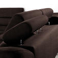 ECKSOFA in Webstoff Dunkelbraun  - Dunkelbraun, Design, Textil/Metall (235/280cm) - Hom`in