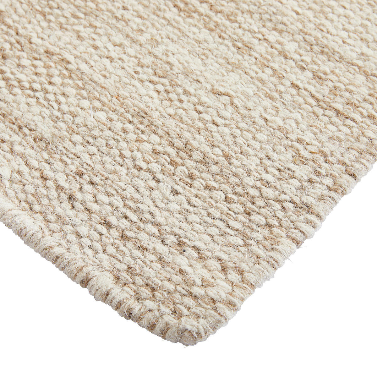 RUČNĚ TKANÝ KOBEREC, 160/230 cm, béžová - béžová, Natur, textil (160/230cm) - Linea Natura