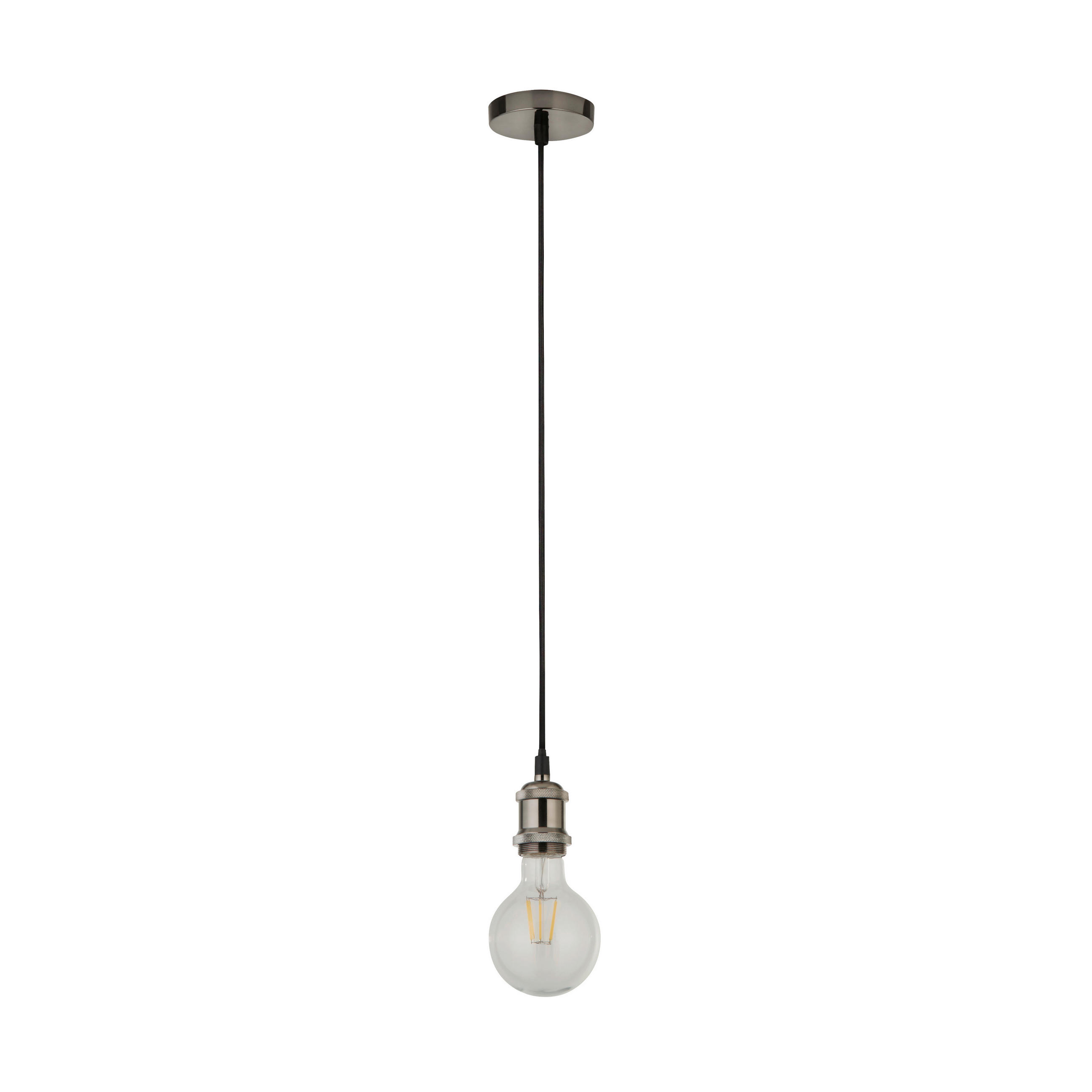 PENDELLEUCHTE Vibrant 9,8/300 cm   - Silberfarben, KONVENTIONELL, Metall (9,8/300cm) - Searchlight