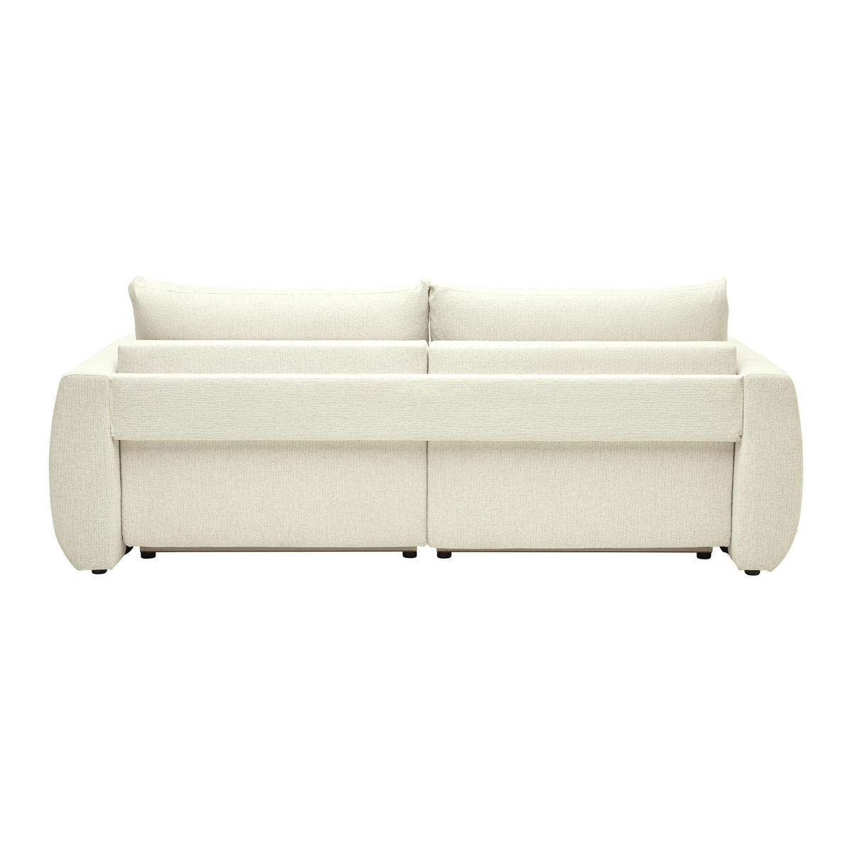 SCHLAFSOFA in Chenille, Jacquard Beige  - Beige/Schwarz, Kunststoff/Textil (245/74-90/104cm) - MID.YOU