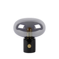 TISCHLEUCHTE CHARLIZE 23/24 cm   - Schwarz/Grau, Design, Glas/Stein (23/24cm) - Lucide