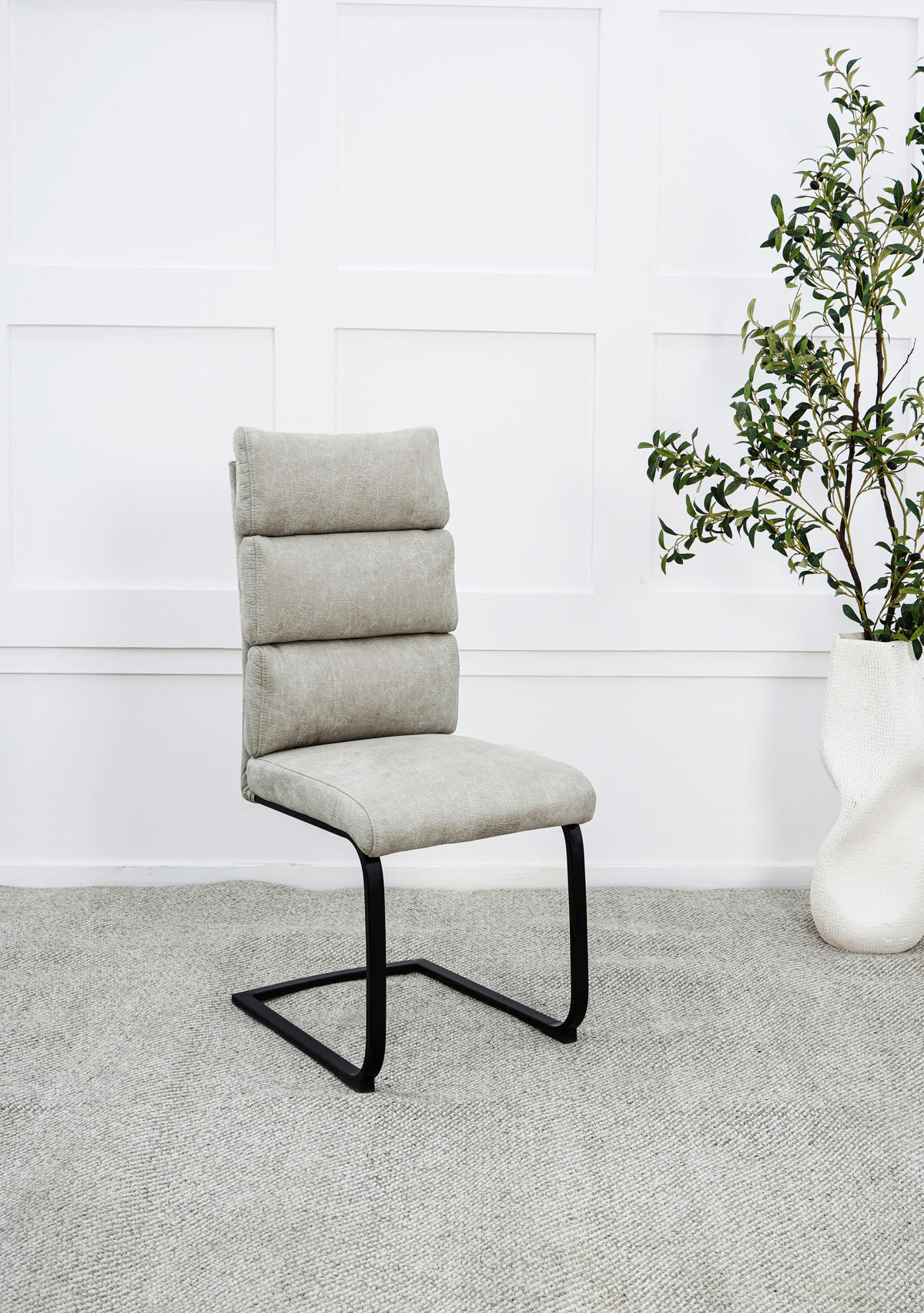 SCHWINGSTUHL  Stoffauswahl Webstoff  - Taupe/Schwarz, Design, Textil/Metall (47/106/63cm) - Novel