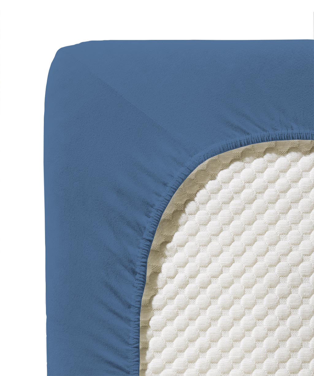 Fleuresse Spannbetttuch Jenny C Blau 100x200 cm