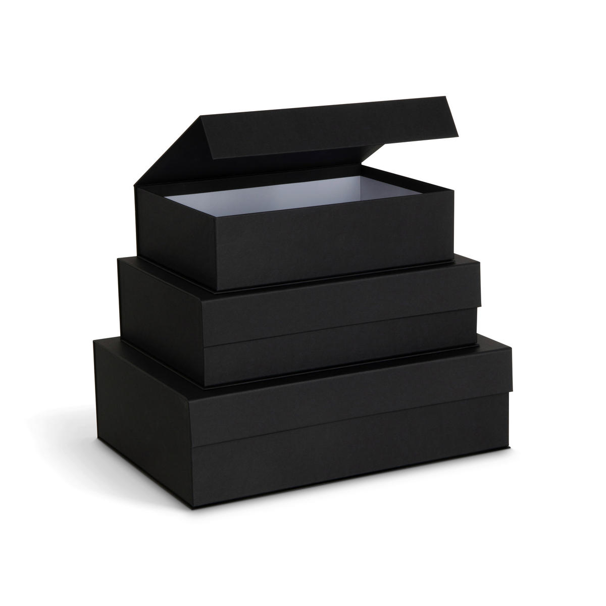 AUFBEWAHRUNGSBOX    23/31.5/9 cm  - Schwarz, Basics, Karton/Papier (23/31.5/9cm)