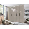 DREHTÜRENSCHRANK in Sahara - Schwarz/Sahara, KONVENTIONELL, Glas/Holzwerkstoff (250/236/58cm) - Hom`in