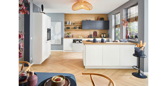 EINBAUKÜCHE - Weiß, Design, Holzwerkstoff - Dieter Knoll