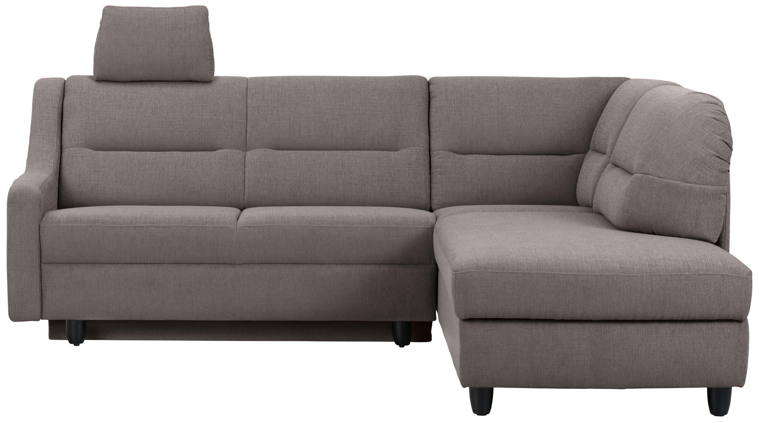 ECKSOFA in Chenille Grau  226/208 cm  - Schwarz/Grau, KONVENTIONELL, Textil (226/208cm) - Sedda