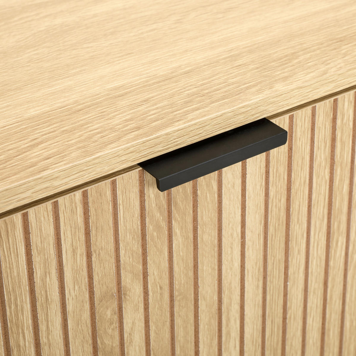 COUCHTISCH in Metall, Holzwerkstoff  - Schwarz/Naturfarben, Natur, Holzwerkstoff/Metall (110/40/50cm) - MID.YOU