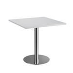 KONFERENZTISCH 80/80/75,5 cm  - Chromfarben/Grau, KONVENTIONELL, Holzwerkstoff/Metall (80/80/75,5cm) - Venda