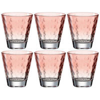 WHISKY-GLÄSERSET 215,00 ml 6-teilig  - Koralle, Design, Glas (8,50/9,00/8,50cm) - Leonardo