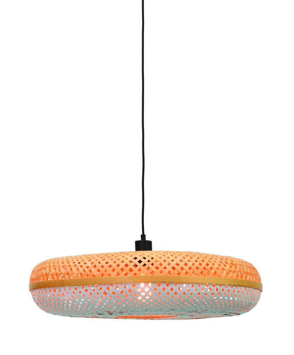 HÄNGELEUCHTE GOOD&MOJO 60/60/17 cm   - Weiß, Trend, Naturmaterialien (60/60/17cm) - Good & Mojo