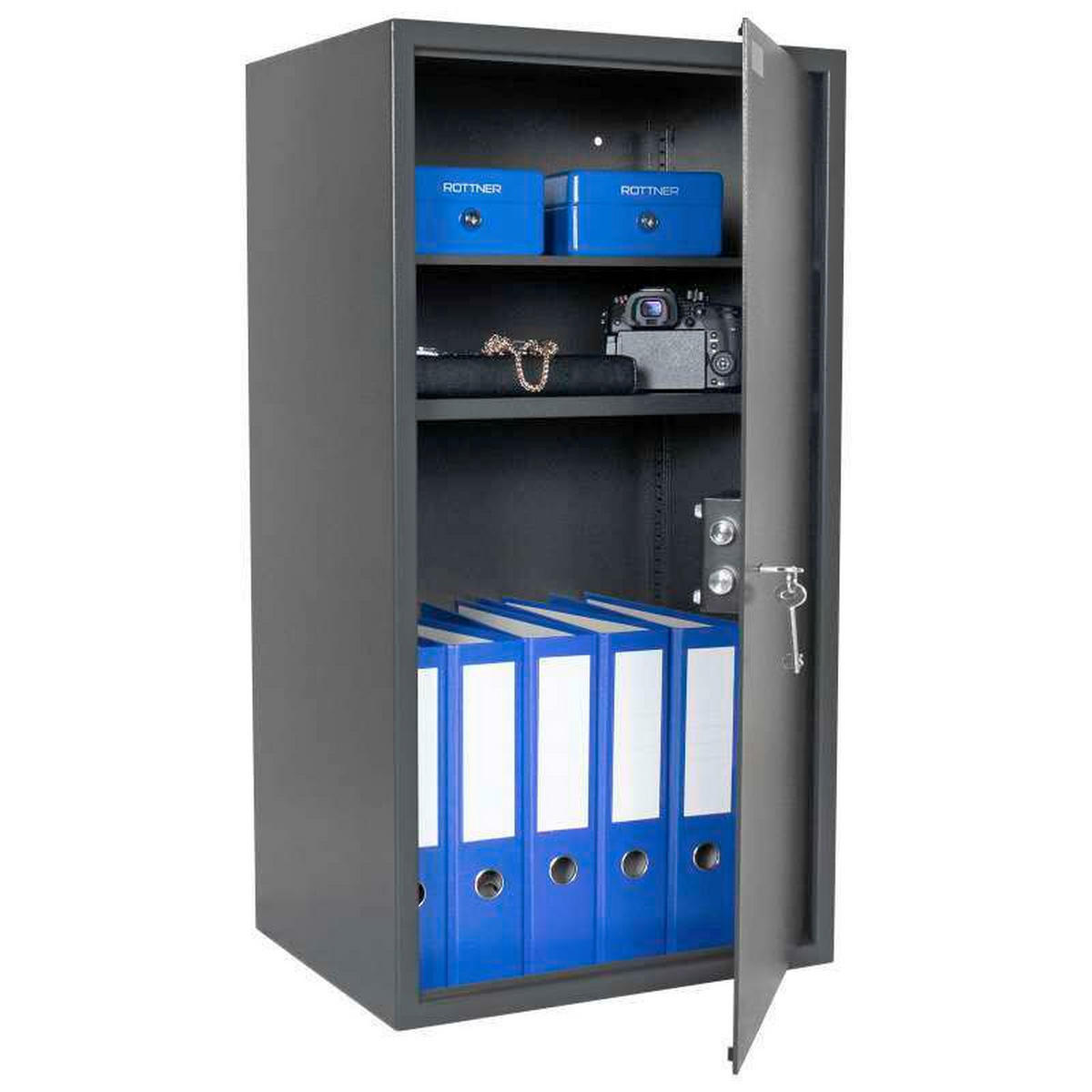 TRESOR - Anthrazit, KONVENTIONELL, Metall (45/85/36cm) - ROTTNER