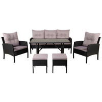 LOUNGESET  - grå/svart, Klassisk, plast - Gardenson