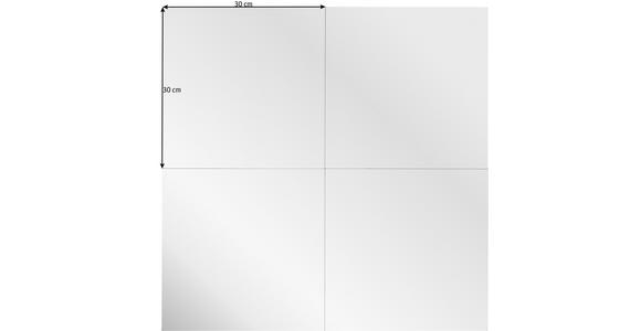 WANDSPIEGEL 30/30/0,3 cm    - Silberfarben, KONVENTIONELL (30/30/0,3cm) - Boxxx