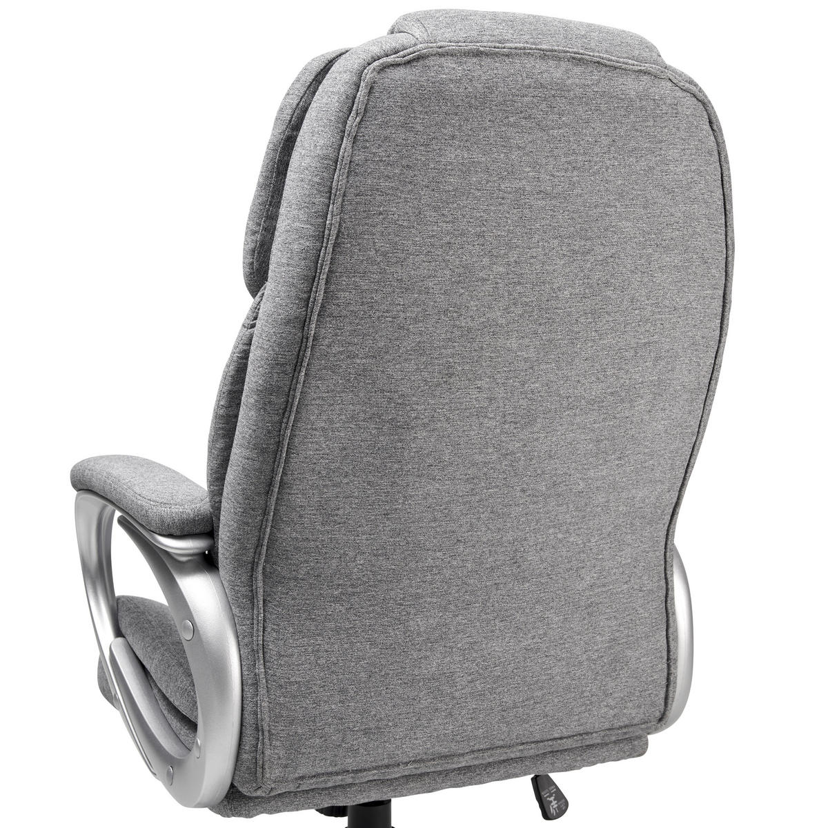 OTOČNÁ ŽIDLE, fleece, světle šedá - barvy stříbra/světle šedá, Lifestyle, kov/textil (61/109-119/71cm) - MID.YOU