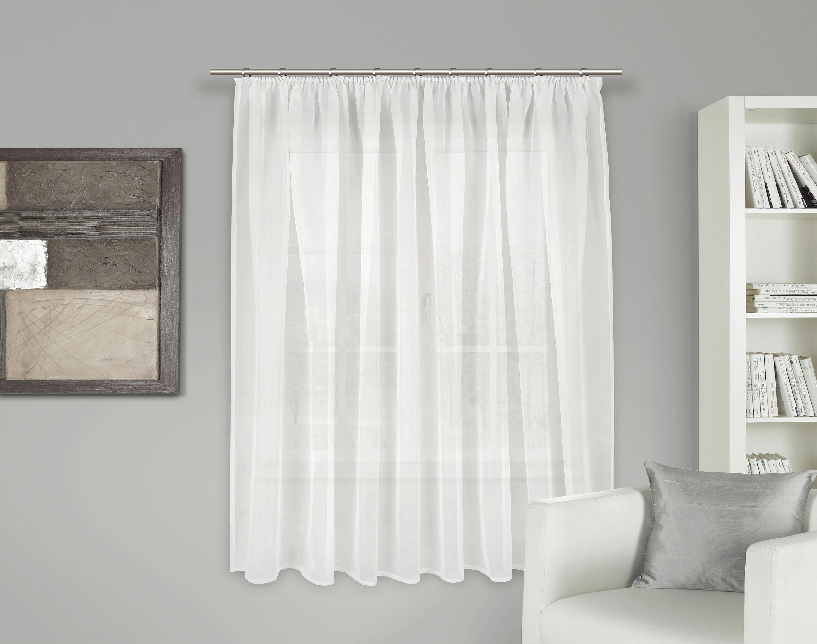 GOTOVA ZAVJESA bijela  300/145 cm  - bijela, Basics, tekstil (300/145cm) - Esposa
