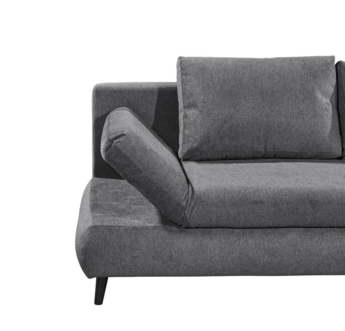 SCHLAFSOFA in Mikrofaser Anthrazit  - Anthrazit/Schwarz, Konventionell, Holzwerkstoff/Kunststoff (212/88/101cm) - MID.YOU