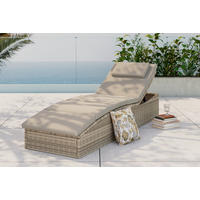 GARTENLIEGE 190/80/60 cm  - Beige, MODERN, Kunststoff/Textil (190/80/60cm) - Ambia Garden