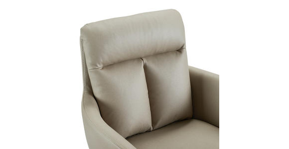 ARMLEHNSTUHL in Eisen Mikrofaser - Taupe/Schwarz, Design, Textil/Metall (62/89,5/65cm) - Novel