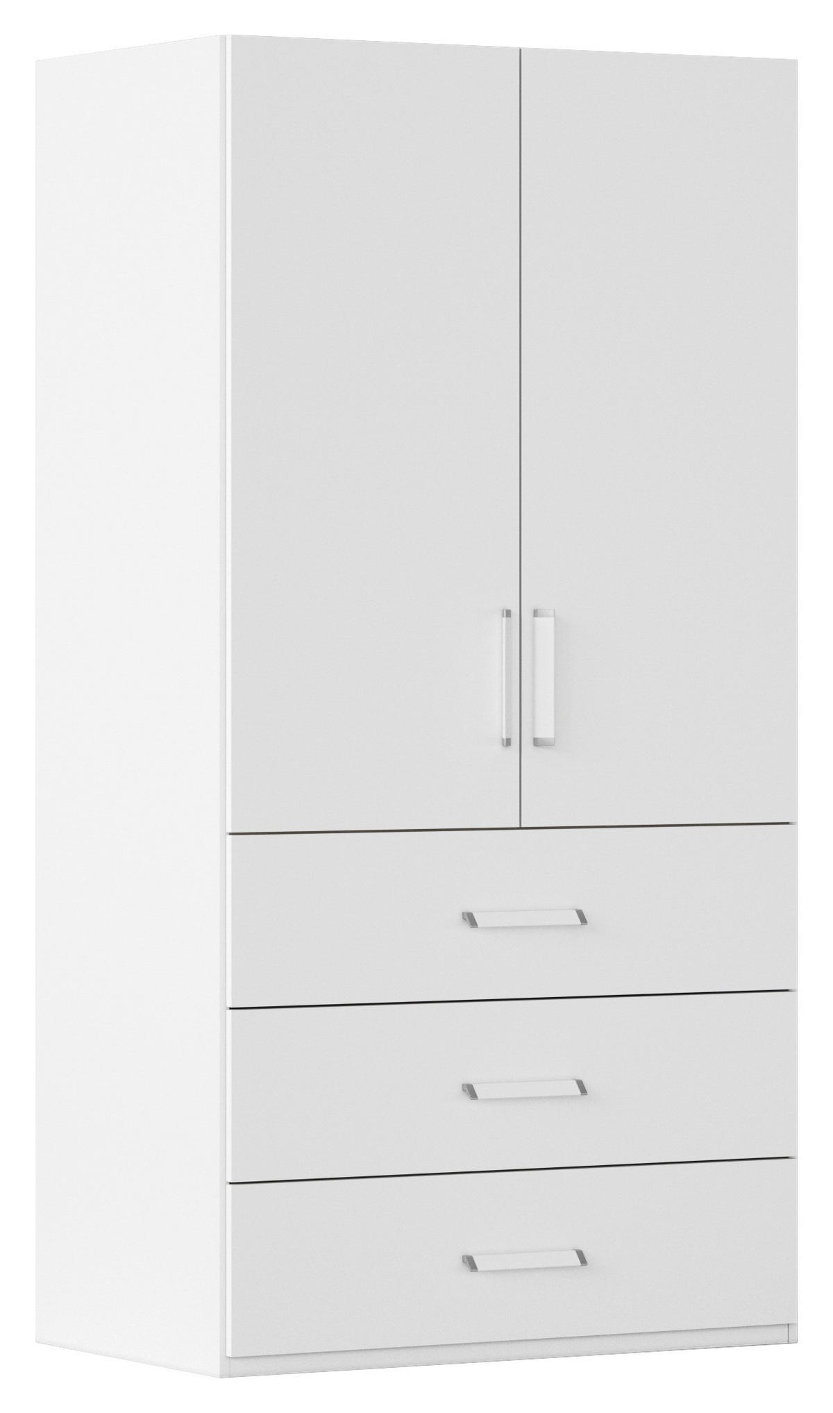 DREHTÜRENSCHRANK 101/197/60 cm 2-türig Weiß  - Weiß, Design, Holzwerkstoff/Kunststoff (101/197/60cm) - Novel