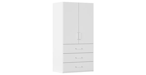 DREHTÜRENSCHRANK 101/197/60 cm 2-türig Weiß - Weiß, Design, Holzwerkstoff/Kunststoff (101/197/60cm) - Novel