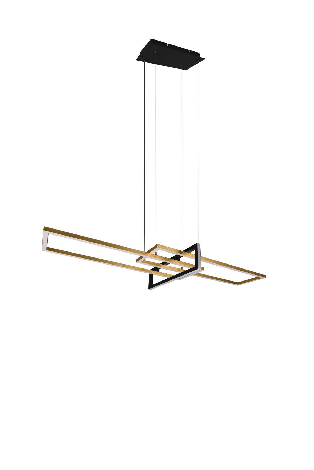 LED-HÄNGELEUCHTE Salinas 110/150/40 cm   - Messingfarben/Schwarz, Trend, Metall (110/150/40cm) - Trio Leuchten