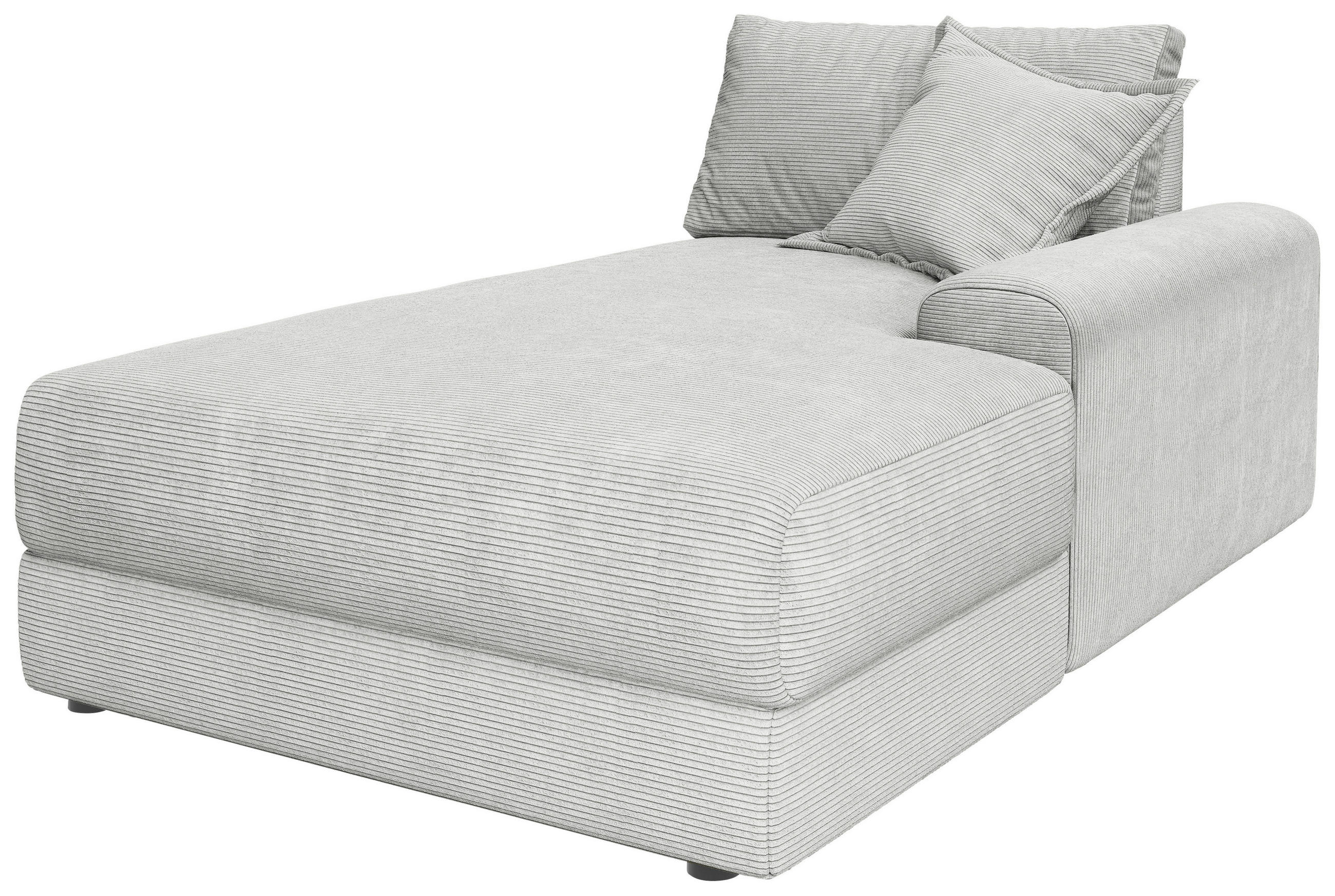 BIGSOFA Cord Perlmutt  - Perlmutt/Schwarz, MODERN, Kunststoff/Textil (117/93/190cm) - Carryhome