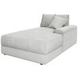 BIGSOFA Cord Perlmutt  - Perlmutt/Schwarz, MODERN, Kunststoff/Textil (117/93/190cm) - Carryhome