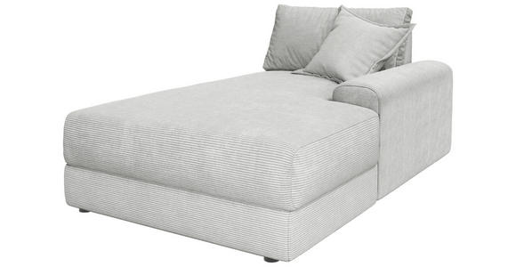 BIGSOFA Cord Perlmutt  - Perlmutt/Schwarz, MODERN, Kunststoff/Textil (117/93/190cm) - Carryhome