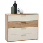KOMMODE , 123,8/103,6/46 cm, 4 Schublade(n)  - Sandfarben/Eichefarben, KONVENTIONELL, Holz/Metall (123,8/103,6/46cm) - Dieter Knoll