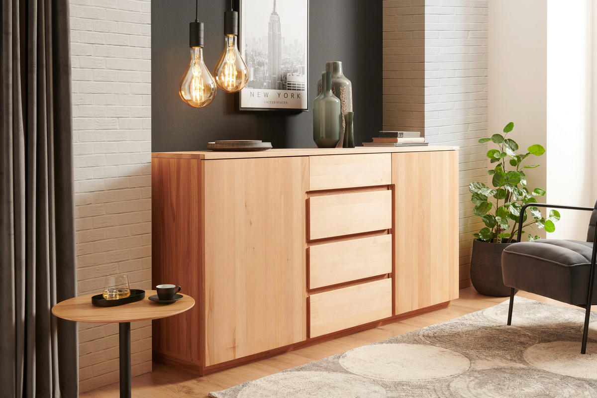 SIDEBOARD  in 180/89,2/41 cm  - Buchefarben, Trend, Holz/Holzwerkstoff (180/89,2/41cm) - Linea Natura