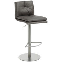 BARHOCKER in Metall, Textil Anthrazit  - Edelstahlfarben/Anthrazit, Design, Textil/Metall (41/78-103/48cm) - Novel