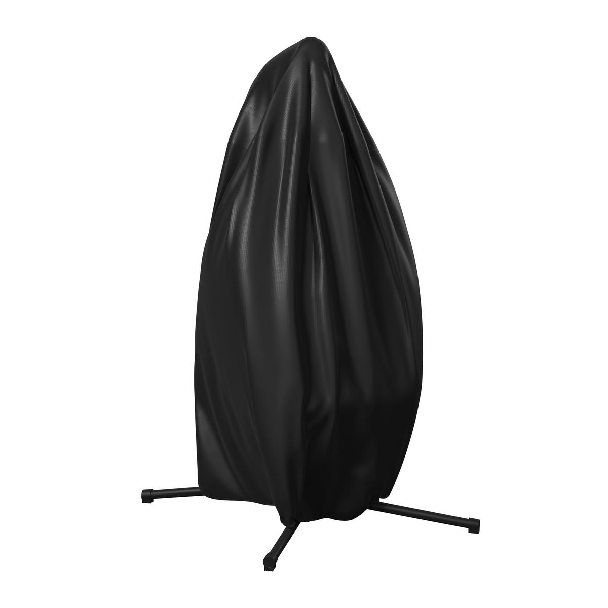 HÄNGESESSEL - Dunkelgrau/Schwarz, Modern, Kunststoff/Textil (100/198/100cm) - Ambia Garden