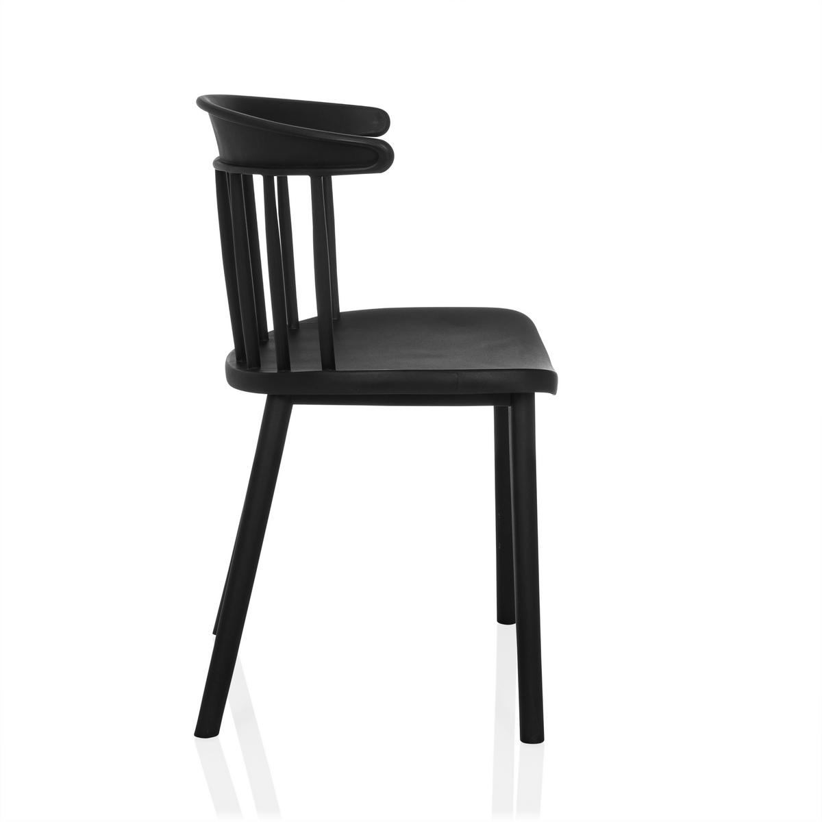 BESUCHERSTUHL  in Schwarz  - Schwarz, MODERN, Kunststoff (53/75/45cm) - MID.YOU