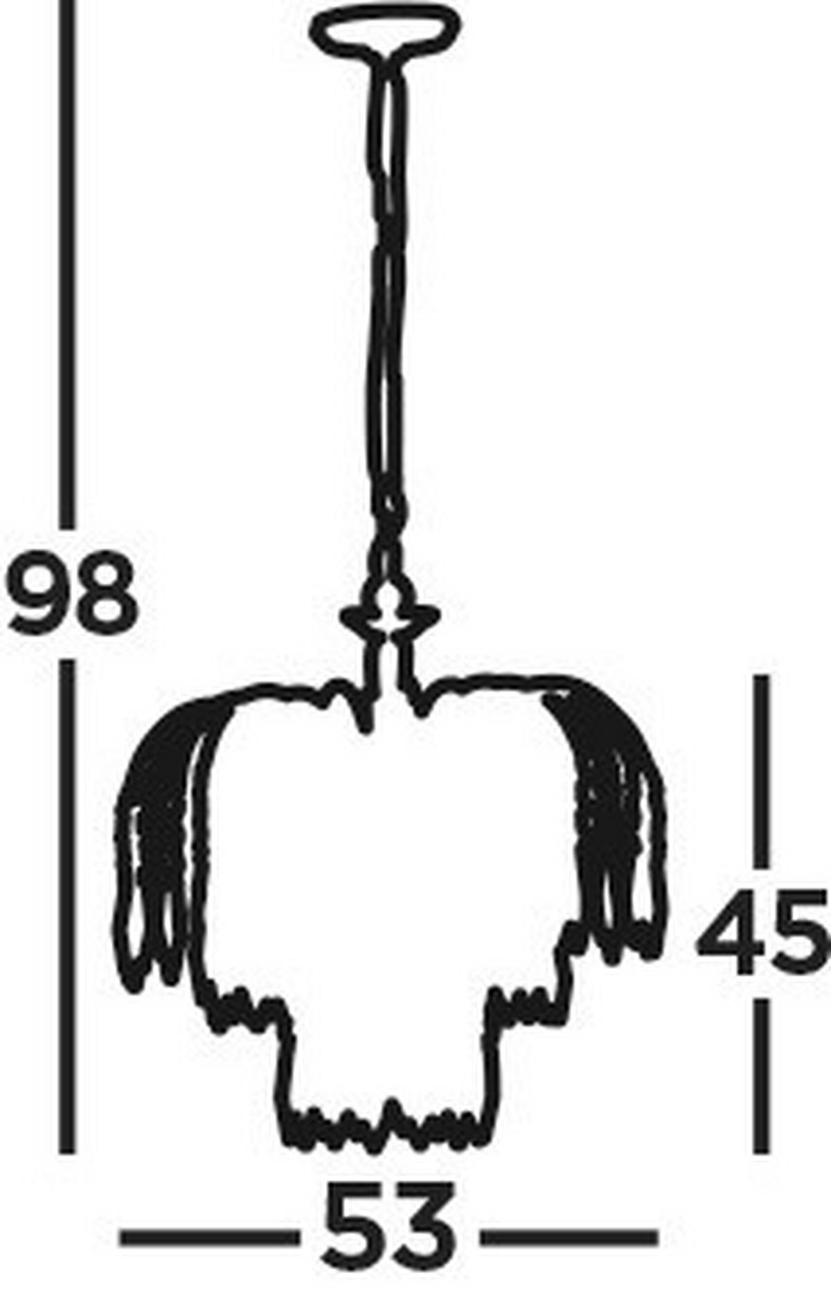 KRISTALNA VISEČA SVETILKA - barve kroma, Design, kovina/steklo (53/98cm)