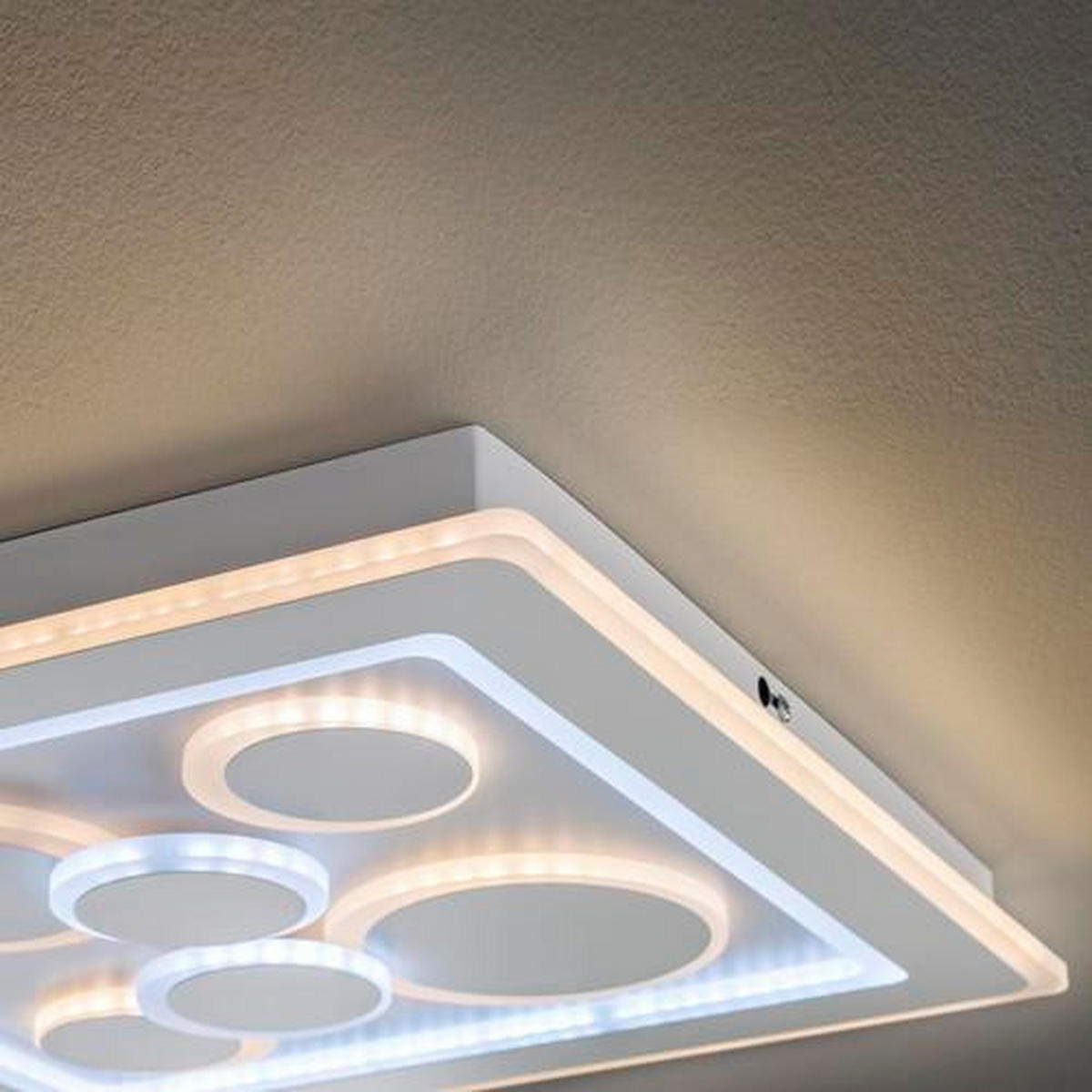 LED-DECKENLEUCHTE 49 W    50,1/50,1/5,3 cm  - Weiss, Design, Kunststoff (50,1/50,1/5,3cm) - Fischer & Honsel