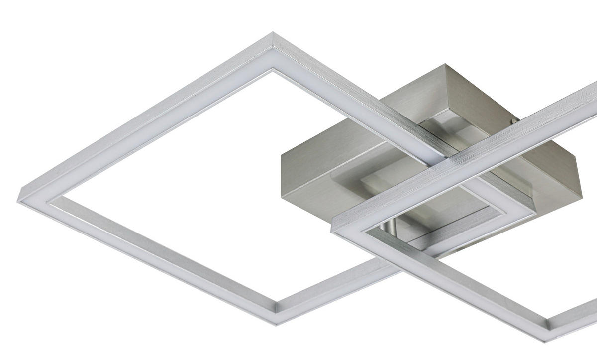 LED PLAFONJERA  - boja nikla/srebrna, Trendi, metal/plastika (57/35/6,5cm) - Boxxx