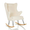 LOUNGESESSEL Bouclé Weiß    - Hellbraun/Schwarz, MODERN, Holz/Textil (68/110/90cm) - MID.YOU
